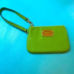 Green Michael Kors  wristlet